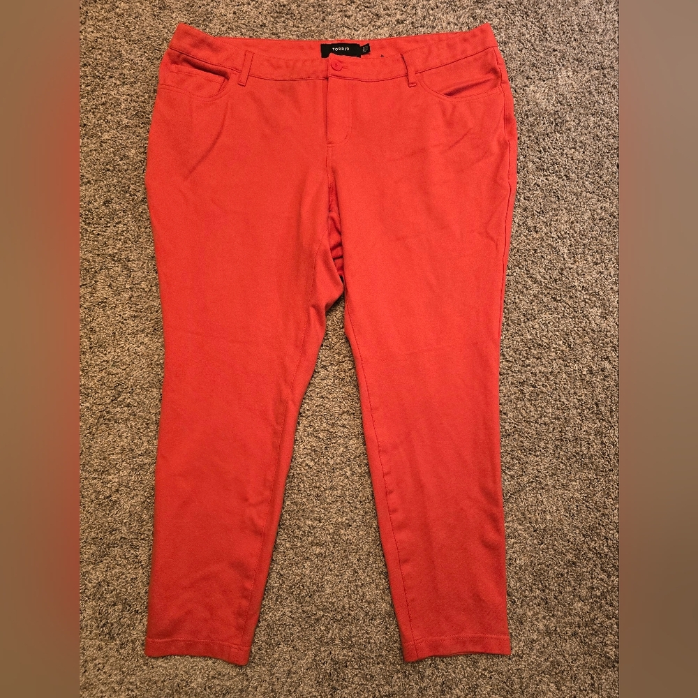 Torrid Tangerine Ankle Pants, size 20R